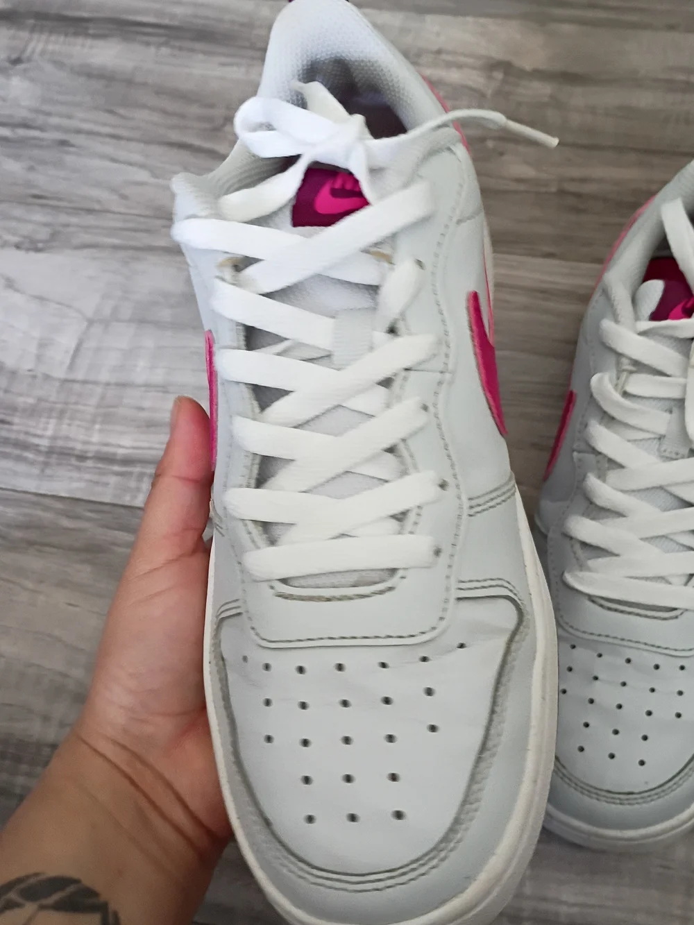 Nike Women's Sneakers with Pink Swoosh